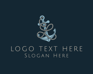 Sailing Anchor Rope Letter L Logo