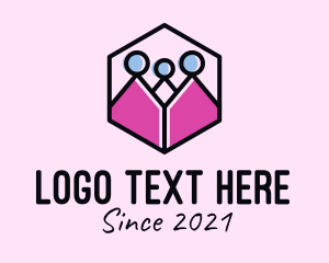 Social Worker - Hexagon Family Care logo design