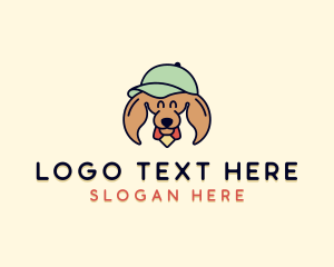 Character - Dog Puppy Cap logo design
