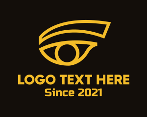 Visual Art - Yellow Esthetician Eye logo design