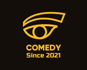 Lens - Yellow Esthetician Eye logo design