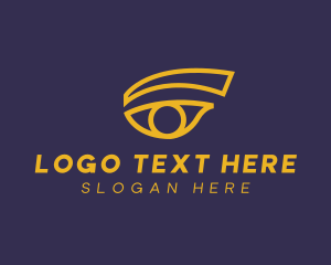 Luxe - Yellow Esthetician Eye logo design