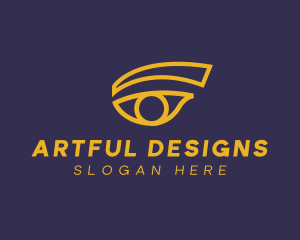 Yellow Esthetician Eye logo design