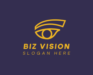 Yellow Esthetician Eye logo design