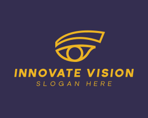 Yellow Esthetician Eye logo design