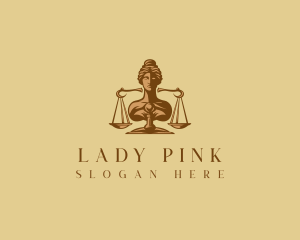 Lady Scales Justice logo design