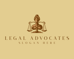 Lady Scales Justice logo design