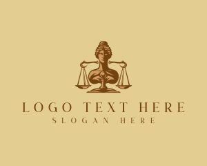 Judge - Lady Scales Justice logo design