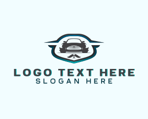 Flag - Sports Car Racing logo design