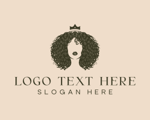 Curly Hair - Curly Afro Hair logo design