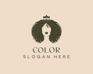 Curly Afro Hair Logo