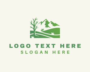 Grass - Nature Park Mountain logo design