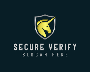 Unicorn Shield Security logo design