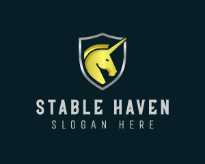 Unicorn Shield Security logo design