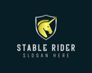 Unicorn Shield Security logo design