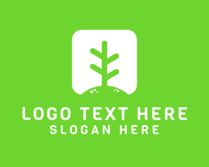 Tree Planting - Garden Eco Plant logo design