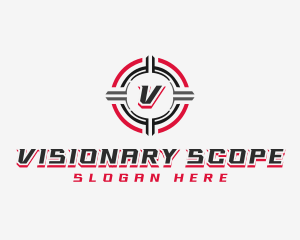 Scope - Crosshair Reticle Target logo design