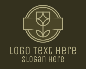 Tavern - Flower Wine Glass logo design