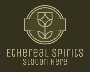 Spirits - Flower Wine Glass logo design