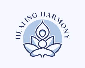 Yoga Healing Lotus logo design