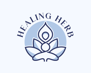 Yoga Healing Lotus logo design