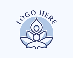 Zen - Yoga Healing Lotus logo design