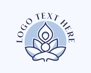 Reiki - Yoga Healing Lotus logo design