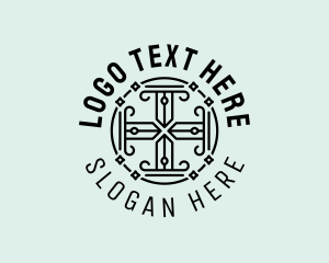 Furniture - Elegant Abstract Cross Letter T logo design