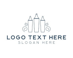 Stationery - Marker Highlighter Pen logo design