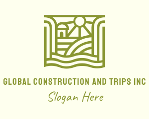 Produce - Green Organic Farm Village logo design