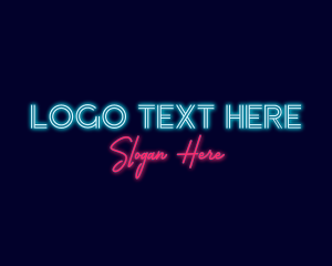 Telecom - Neon Light Streaming logo design