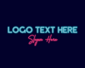 Technician - Neon Light Streaming logo design