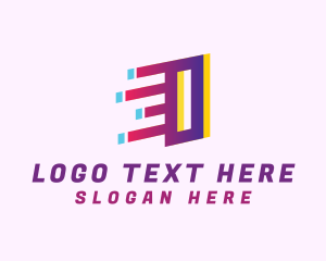 Gradient - Speedy Letter I Motion logo design