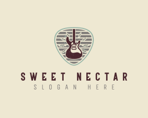 Electric Guitar Rock Band Logo