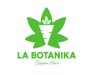 Green - Green Cannabis Carrot logo design