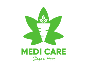 Pharmaceutic - Green Cannabis Carrot logo design