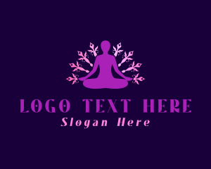 Inner Peace - Yoga Zen Flower logo design