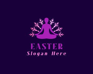 Healty - Yoga Zen Flower logo design