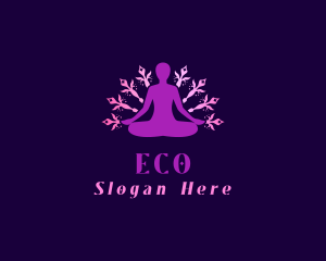 Healty - Yoga Zen Flower logo design