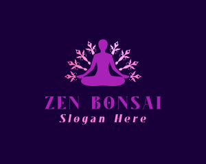 Yoga Zen Flower  logo design