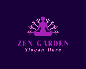 Yoga Zen Flower  logo design