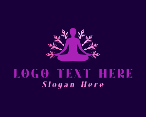 Yoga Zen Flower  Logo