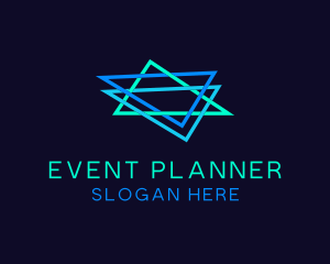 Party - Gaming Neon Triangle Star logo design