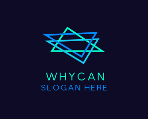 Play - Gaming Neon Triangle Star logo design