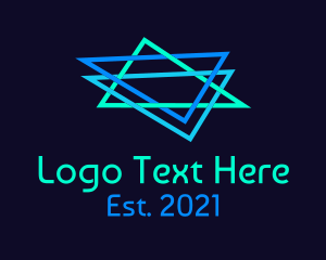 Games - Gaming Neon Triangle logo design
