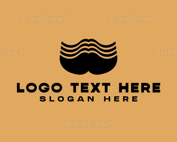 Barber Grooming Mustache Logo