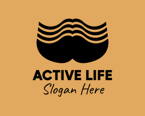 Big Male Mustache  logo design