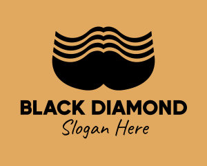 Black - Big Male Mustache logo design