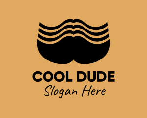 Dude - Big Male Mustache logo design