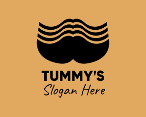 Hipster - Big Male Mustache logo design